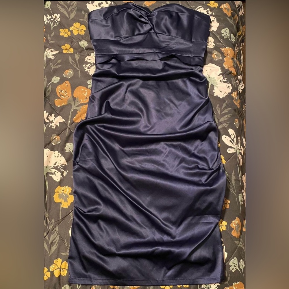 Hot navy-color pencil coctail dress🔥